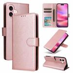For iPhone 17 3-Card Slots Multifunctional Leather Phone Case(Rose Gold)