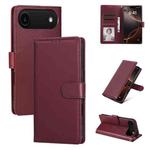For iPhone 17 Air 3-Card Slots Multifunctional Leather Phone Case(Wine Red)