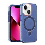For iPhone 13 Colorful 2 in 1 MagSafe Holder Phone Case(Blue)