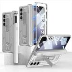 For Samsung Galaxy Z Fold5 GKK Integrated Folding Battle Shell PC Phone Case with Pen Box(Silver)