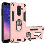 For Samsung Galaxy A6+ (2018) 2 in 1 Armour Series PC + TPU Protective Case with Ring Holder(Rose Gold)