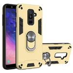 For Samsung Galaxy A6+ (2018) 2 in 1 Armour Series PC + TPU Protective Case with Ring Holder(Gold)