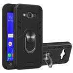 For Samsung Galaxy J2 2 in 1 Armour Series PC + TPU Protective Case with Ring Holder(Black)