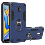 For Samsung Galaxy J6+ 2 in 1 Armour Series PC + TPU Protective Case with Ring Holder(Sapphire Blue)