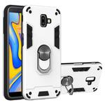 For Samsung Galaxy J6+ 2 in 1 Armour Series PC + TPU Protective Case with Ring Holder(Silver)
