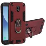 For Samsung Galaxy J5 Pro / J530 2 in 1 Armour Series PC + TPU Protective Case with Ring Holder(Wine Red)