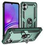 For Samsung Galaxy A05 Shockproof TPU + PC Phone Case with Holder(Dark Green)