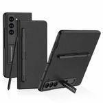 For Samsung Galaxy Z Fold5 GKK Flip Leather All-Inclusive Phone Case with Pen Holder(Black)