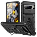 For Google Pixel 8 Sliding Camshield TPU + PC Phone Case with Holder(Black)