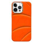 For iPhone 15 Pro Max Electroplating Liquid Down Jacket TPU Phone Case(Orange)