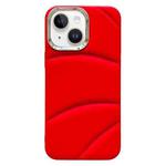 For iPhone 15 Plus Electroplating Liquid Down Jacket TPU Phone Case(Red)