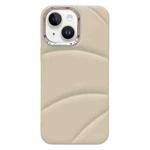 For iPhone 15 Electroplating Liquid Down Jacket TPU Phone Case(White)