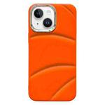 For iPhone 14 Electroplating Liquid Down Jacket TPU Phone Case(Orange)