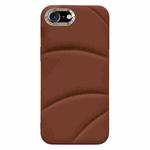 For iPhone SE 2022 / 2020 / 8 / 7 Electroplating Liquid Down Jacket TPU Phone Case(Brown)