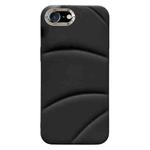 For iPhone SE 2022 / 2020 / 8 / 7 Electroplating Liquid Down Jacket TPU Phone Case(Black)