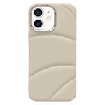 For iPhone 12 Electroplating Liquid Down Jacket TPU Phone Case(White)