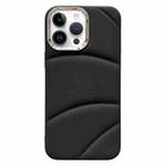 For iPhone 12 Pro Max Electroplating Liquid Down Jacket TPU Phone Case(Black)