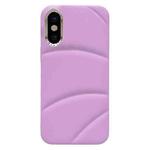 For iPhone XS / X Electroplating Liquid Down Jacket TPU Phone Case(Purple)