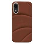 For iPhone XR Electroplating Liquid Down Jacket TPU Phone Case(Brown)