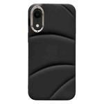 For iPhone XR Electroplating Liquid Down Jacket TPU Phone Case(Black)