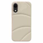 For iPhone XR Electroplating Liquid Down Jacket TPU Phone Case(White)