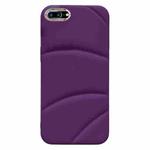 For iPhone 8 Plus / 7 Plus Electroplating Liquid Down Jacket TPU Phone Case(Dark Purple)