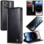 For iPhone 15 Pro CaseMe 003 Crazy Horse Texture Leather Phone Case(Black)