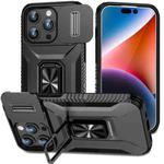 For iPhone 15 Pro Max Sliding Camshield Holder Phone Case(Black)