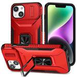 For iPhone 13 Sliding Camshield Holder Phone Case(Red)