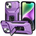 For iPhone 14 Sliding Camshield Holder Phone Case(Purple)