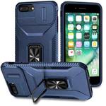 For iPhone 7 Plus Sliding Camshield Holder Phone Case(Blue)