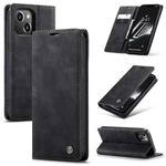 For iPhone 15 Plus CaseMe 013 Multifunctional Horizontal Flip Leather Phone Case(Black)