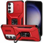 For Samsung Galaxy S23+ 5G Sliding Camshield Holder Phone Case(Red)