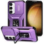 For Samsung Galaxy S24 5G / S25 5G Sliding Camshield Holder Phone Case(Purple)