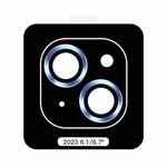 For iPhone 15 TOTU PG-1 Golden Shield Series Metal Frame Lens Protector(Blue)