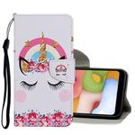 For Samsung Galaxy A01 Colored Drawing Pattern Horizontal Flip Leather Case with Holder & Card Slots & Wallet(Unicorn)
