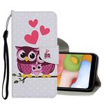 For Samsung Galaxy A01 Colored Drawing Pattern Horizontal Flip Leather Case with Holder & Card Slots & Wallet(Owl)