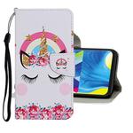 For Samsung Galaxy M10 / A10 Colored Drawing Pattern Horizontal Flip Leather Case with Holder & Card Slots & Wallet(Unicorn)