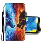 For Samsung Galaxy A11 Colored Drawing Pattern Horizontal Flip Leather Case with Holder & Card Slots & Wallet(Wolf)