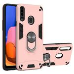 For Samsung Galaxy A20s 2 in 1 Armour Series PC + TPU Protective Case with Ring Holder(Rose Gold)