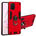 For Samsung Galaxy Note 10 Lite / A81 2 in 1 Armour Series PC + TPU Protective Case with Ring Holder(Red)