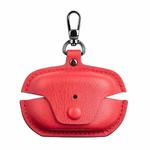 For Sony WF-1000XM5 Leather TWS Earphone Protective Case with Hook(Red)