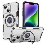 For iPhone 14 MagSafe Magnetic Holder Phone Case(Grey)