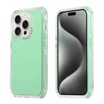For iPhone 15 Pro Dreamland 3 in 1 Solid Color Transparent Frame PC + TPU Phone Case(Green)