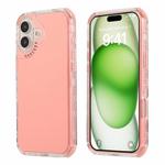 For iPhone 16 Plus Dreamland 3 in 1 Solid Color Transparent Frame PC + TPU Phone Case(Pink)