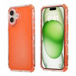 For iPhone 16 Plus Dreamland 3 in 1 Clear Color Transparent Frame PC + TPU Phone Case(Orange)