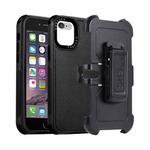 For iPhone 6 / 7 / 8 / SE 2020 3 in 1 PC + TPU Sliding Sleeve Phone Case(Black)