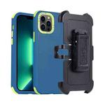 For iPhone 13 Pro Max 3 in 1 PC + TPU Sliding Sleeve Phone Case(Blue+Green)