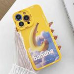 For iPhone 14 Pro Max Liquid Angel Eyes Dopamine TPU Phone Case(Banana Boat)