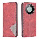 For Huawei Mate 60 Rhombus Texture Magnetic Leather Phone Case(Red)